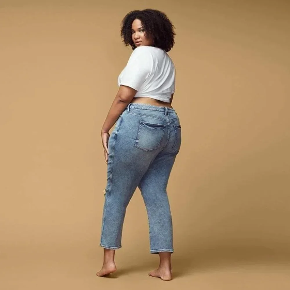 Good American Good Curve Skinny Dark Blue Jeans Plus Size 24 ** - Picture 11 of 11